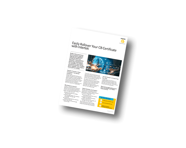 CB Scheme Rollovers von anderen NCBs zu Intertek